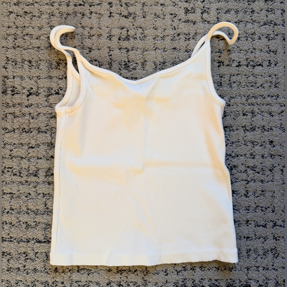 DONNI  Ribbed Tank Top Ecru